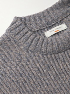 Nudie Jeans - Ribbed Cotton-Blend Sweater - Gray