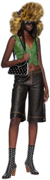 KNWLS Green Velox Leather Corset