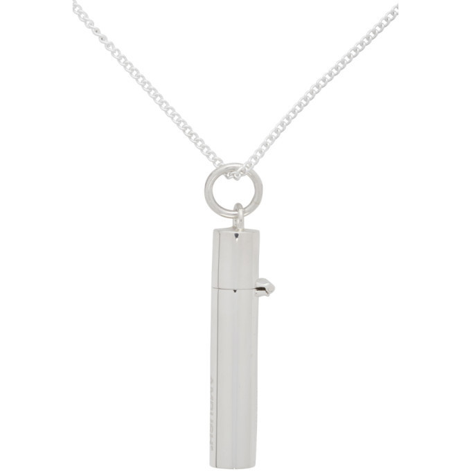 Ambush Silver SSS Pill Case Necklace Ambush