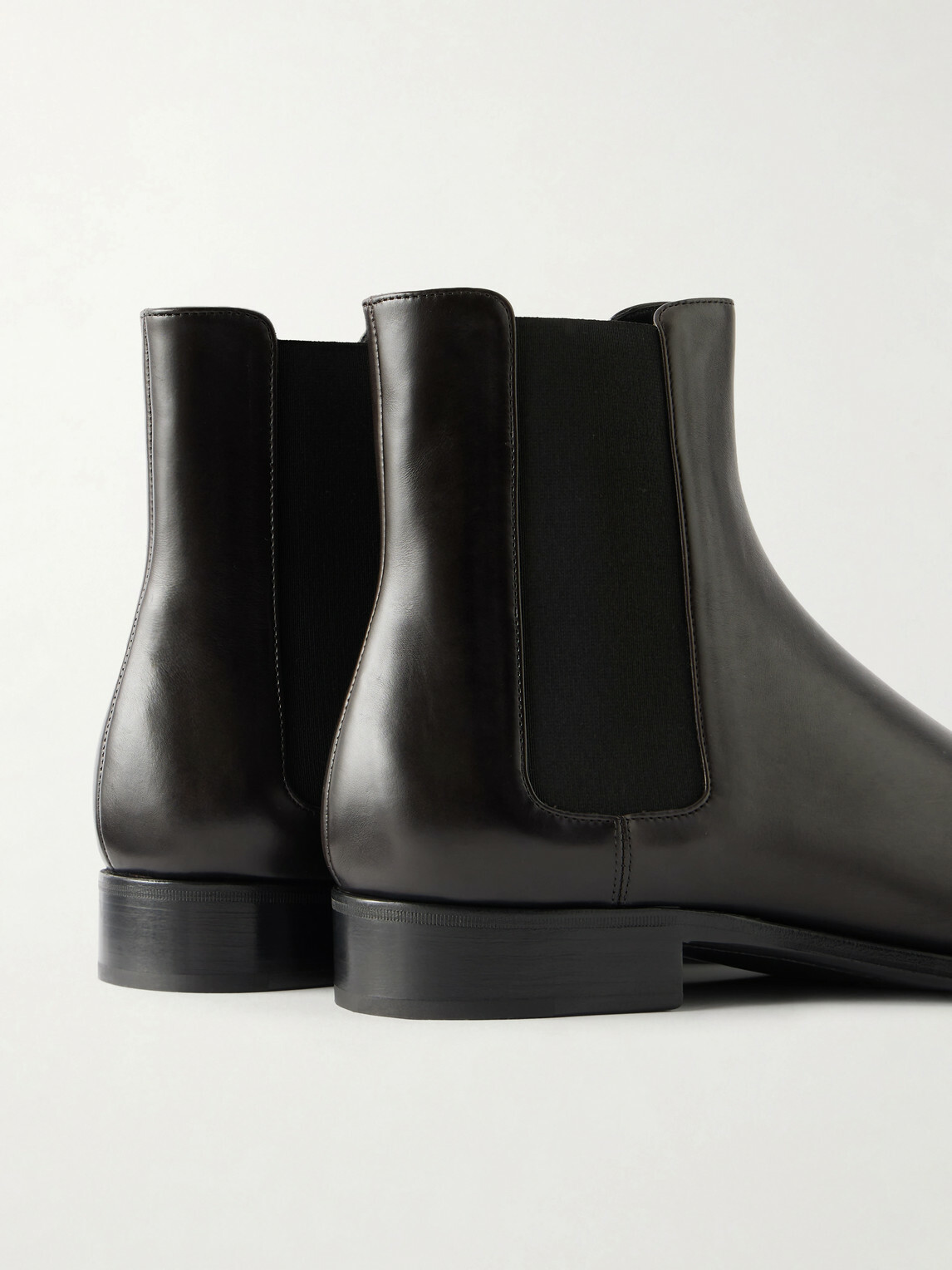 SAINT LAURENT - Aurelien Leather Chelsea Boots - Brown