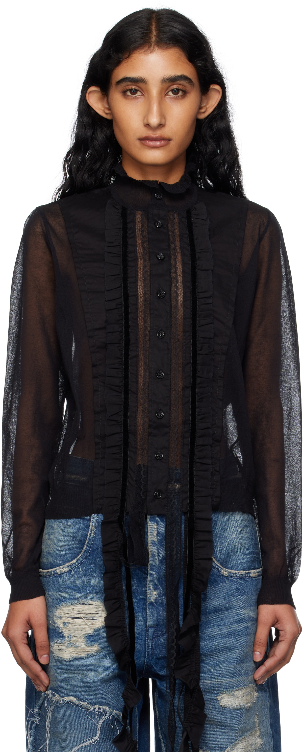 Ann Demeulemeester Black Monya Blouse