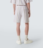 Givenchy G Plage striped cotton-blend terry Bermuda shorts