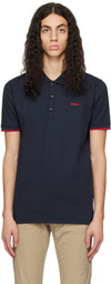 Hugo Navy Stripe Trim Polo