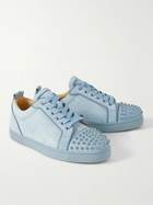 Christian Louboutin - Louis Junior Spikes Cap-Toe Suede Sneakers - Blue