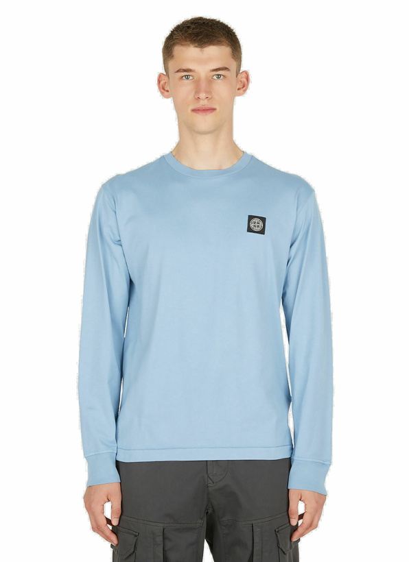 Photo: Compass Patch Long Sleeve T-Shirt in Blue