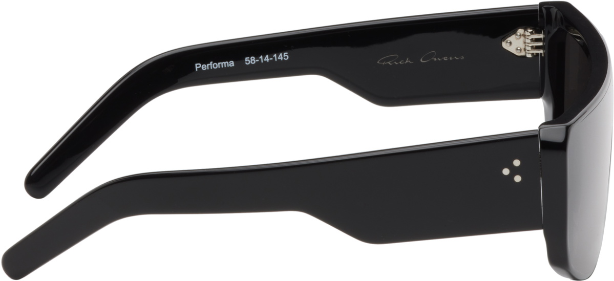 Rick Owens Black Temple Performa Sunglasses