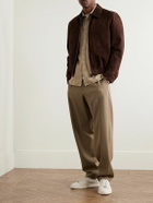 Loro Piana - Kane Rain System® Suede Bomber Jacket - Brown