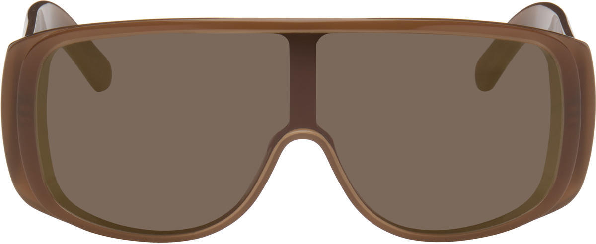 MM6 Maison Margiela Brown Mask Sunglasses
