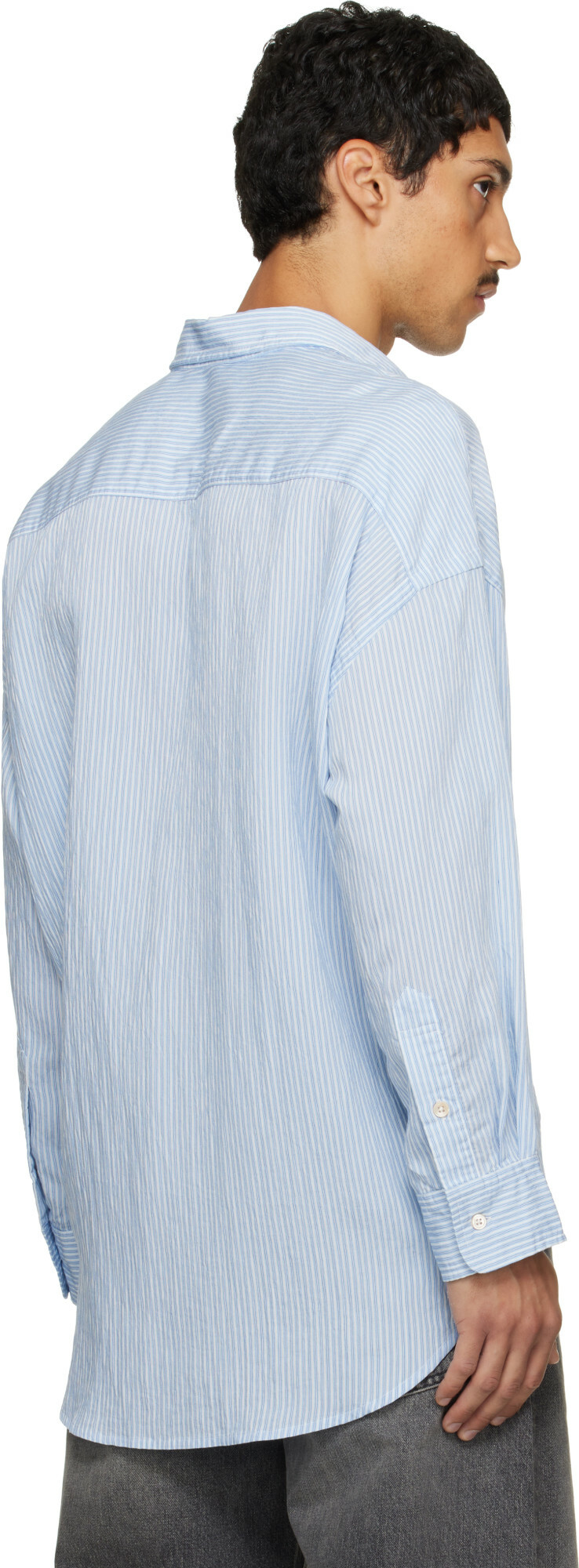 R13 Blue Drop Neck Shirt