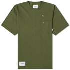 WTAPS Men's 23 Pocket Logo T-Shirt in Olive Drab