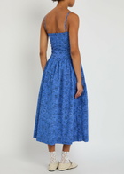 Damson Madder Angelina Paisley-print Cotton Midi Dress Blue
