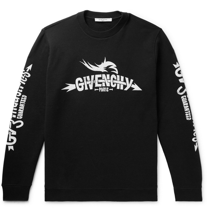 Photo: Givenchy - Printed Loopback Cotton-Jersey Sweatshirt - Men - Black