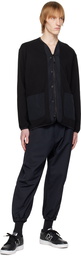 Comme des Garçons Homme Black Paneled Cardigan