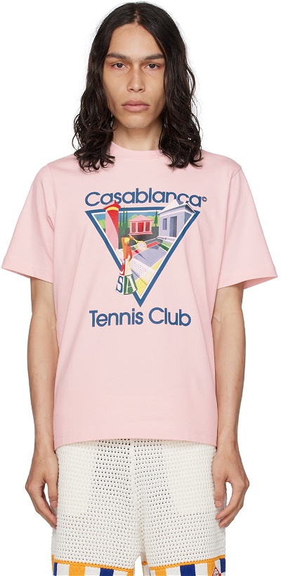 Photo: Casablanca Pink 'La Joueuse' T-Shirt