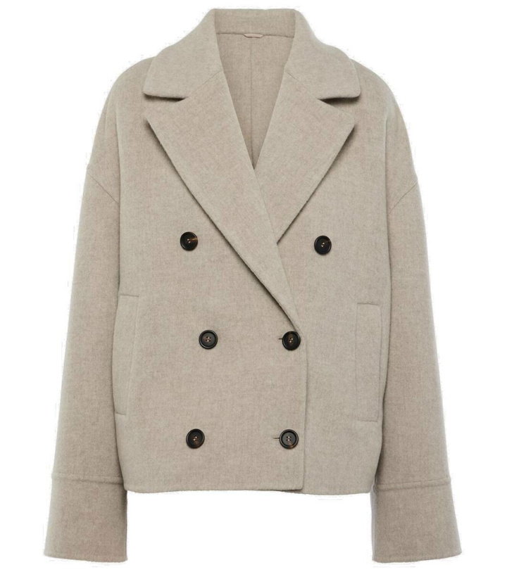 Photo: Brunello Cucinelli Cropped wool and cashmere coat