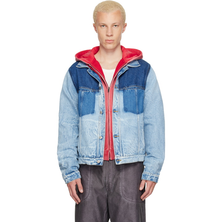 Photo: Maison Margiela Blue Patchwork Denim Jacket