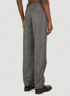 Striped Tuxedo Pants in Grey