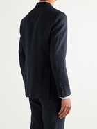 CARUSO - Unstructured Linen Suit Jacket - Blue - IT 46