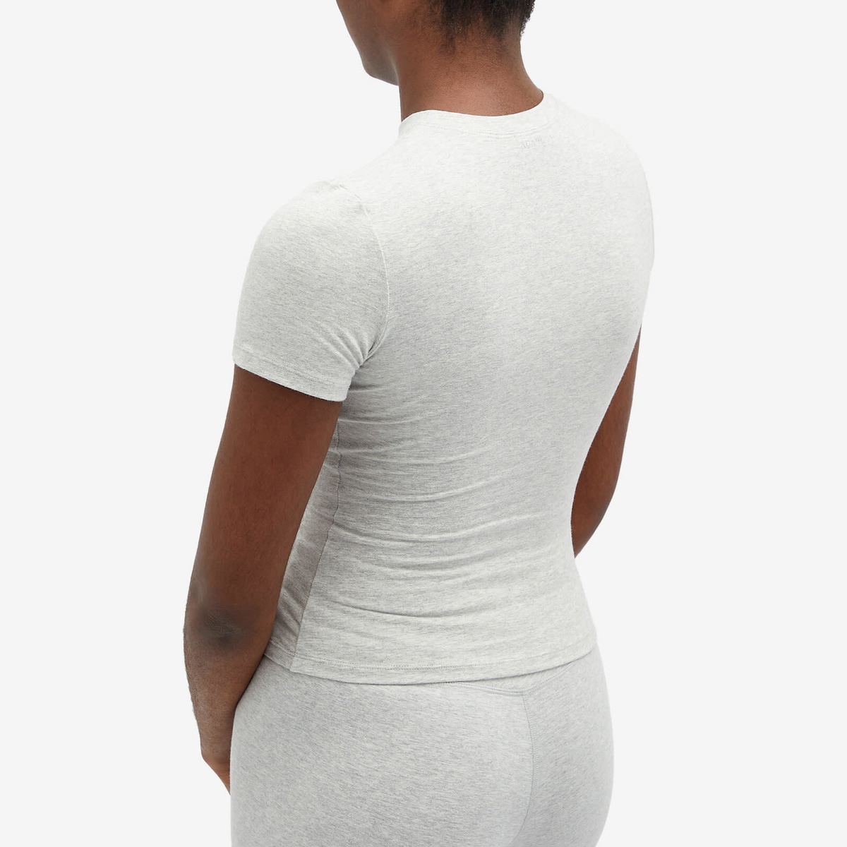 Adanola Women's Short Sleeve Top in Grey Melange