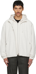 Solid Homme Off-White Layered Taffeta Jacket