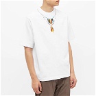 Marcelo Burlon Men's Feather Necklace T-Shirt in White/Red