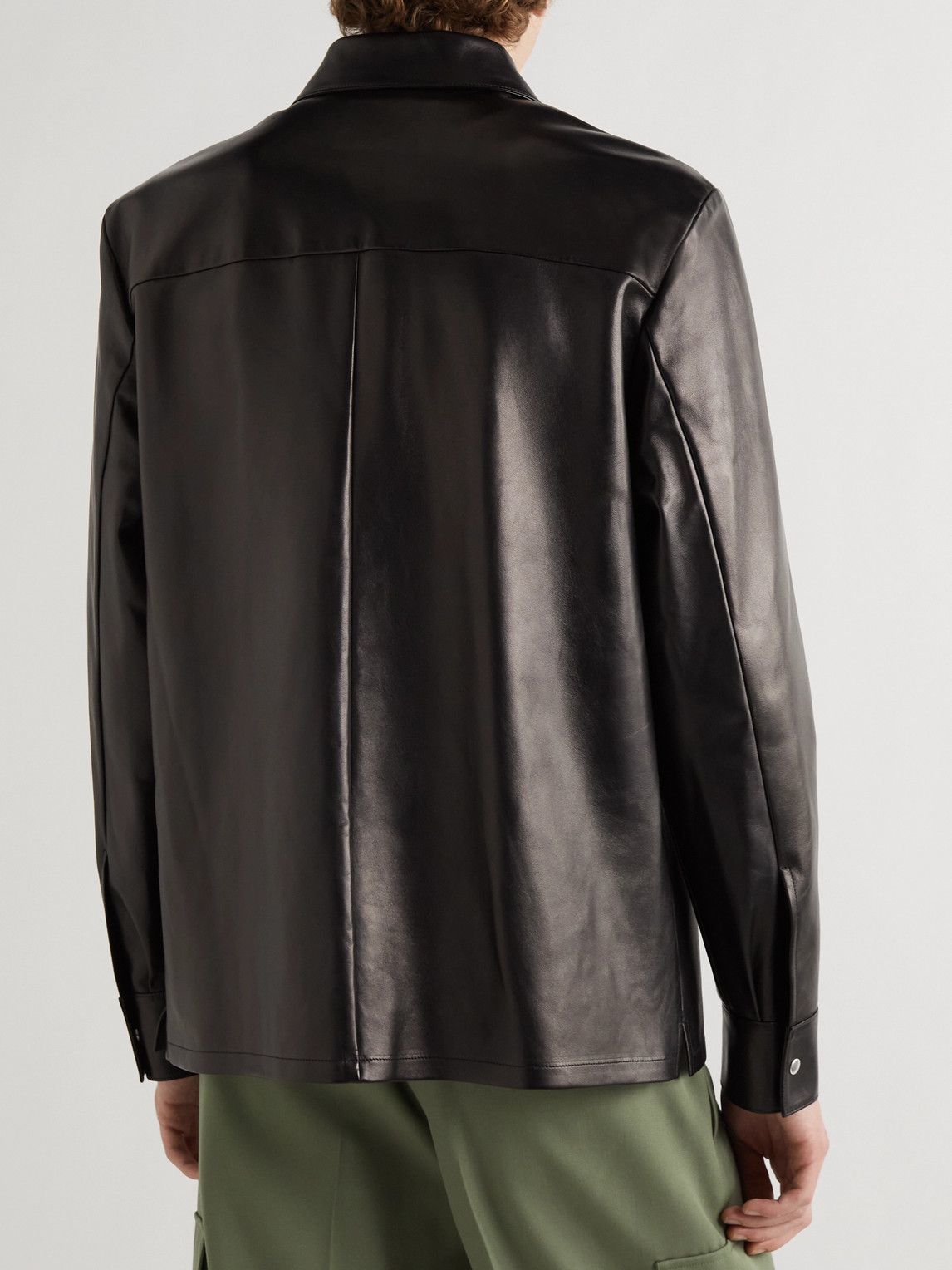 Jil Sander - Leather Shirt Jacket - Black Jil Sander