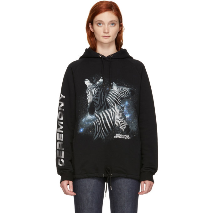 Photo: Opening Ceremony Black Cosmic Zebra Hoodie