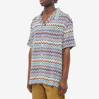 Missoni Men's Zig Zag Vacation Shirt in Grey/Violet/Yellow