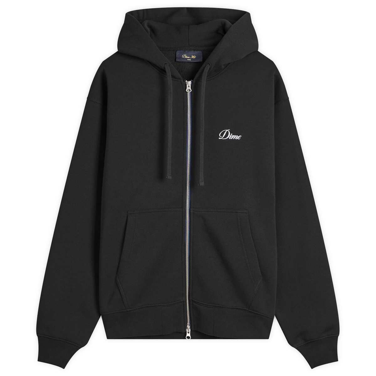 Dime Men's Cursive Zip Hoodie in Black