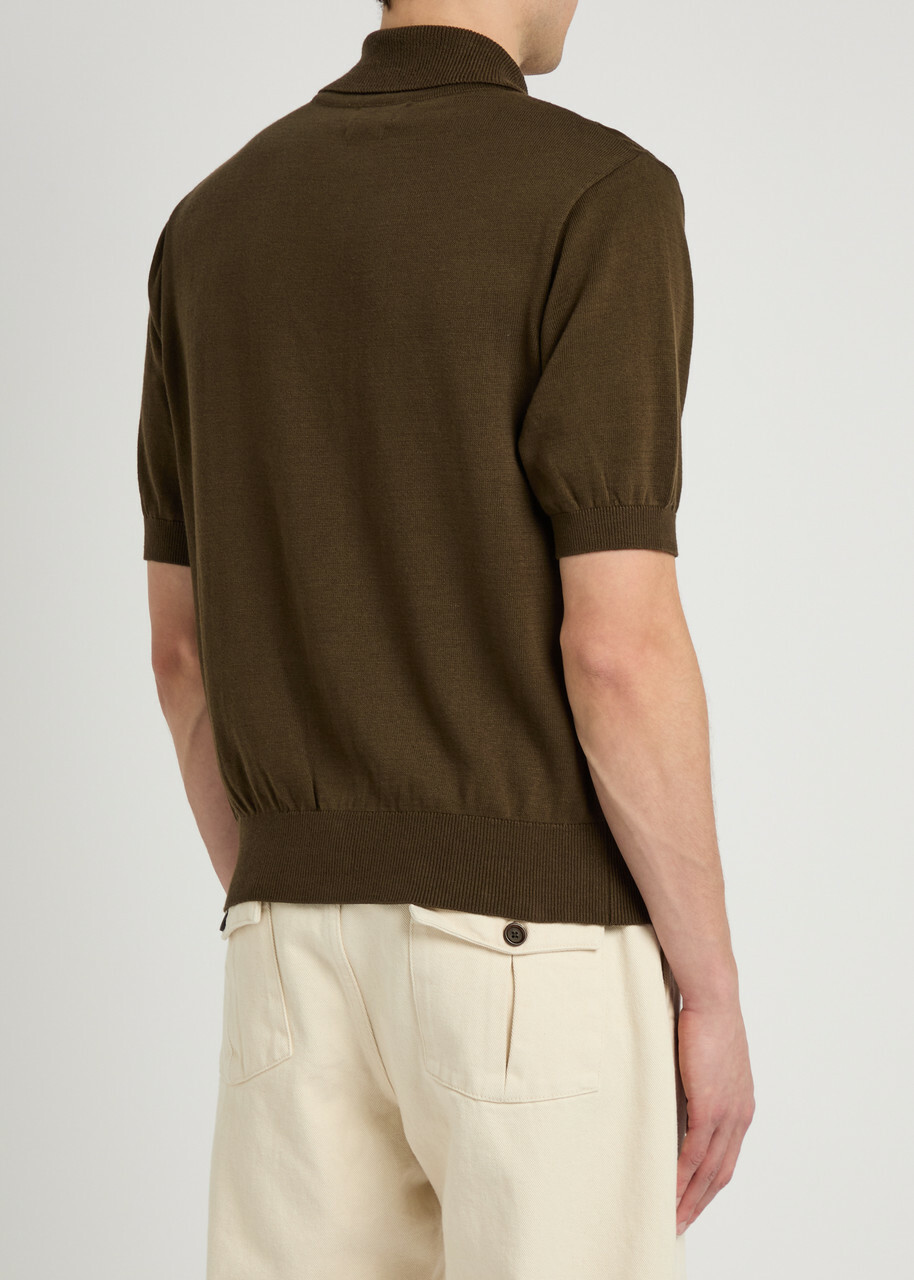 Oliver Spencer Rossell Cotton-knit Cardigan Khaki