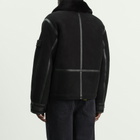 Stone Island Men's Ghost Suede Sheepskin Jacket in Black
