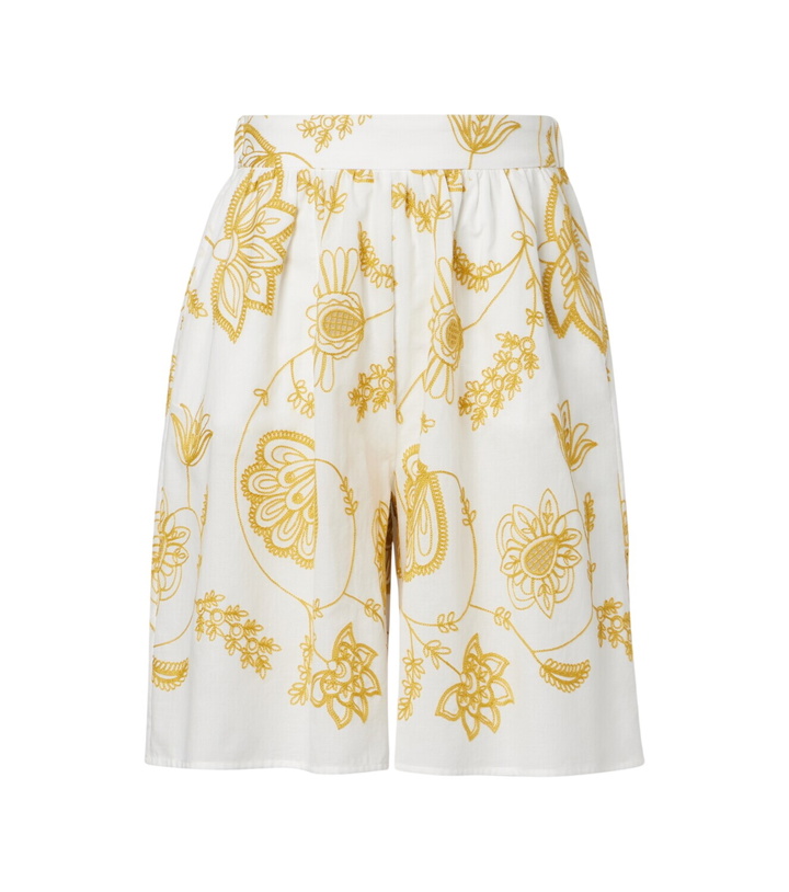 Photo: Eres Chandra embroidered cotton-blend Bermuda shorts