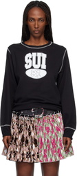 Anna Sui Black 'Sui 81' Thermal T-shirt