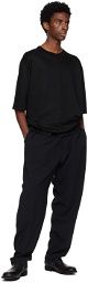 N.Hoolywood Black Two Tuck Trousers