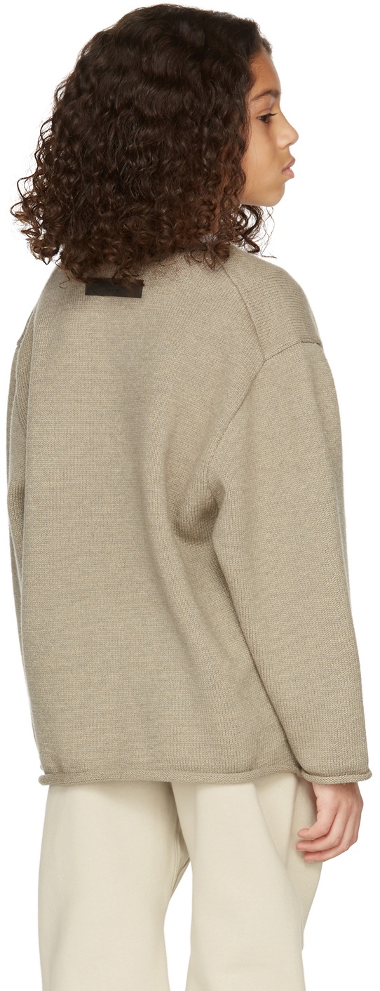 Essentials Kids Beige Big E Sweater