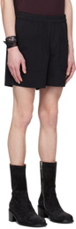 Dries Van Noten Black Patch Pocket Shorts