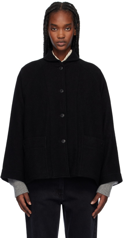 Photo: CASEY CASEY Black Mathilde Quorum Tumbled Jacket