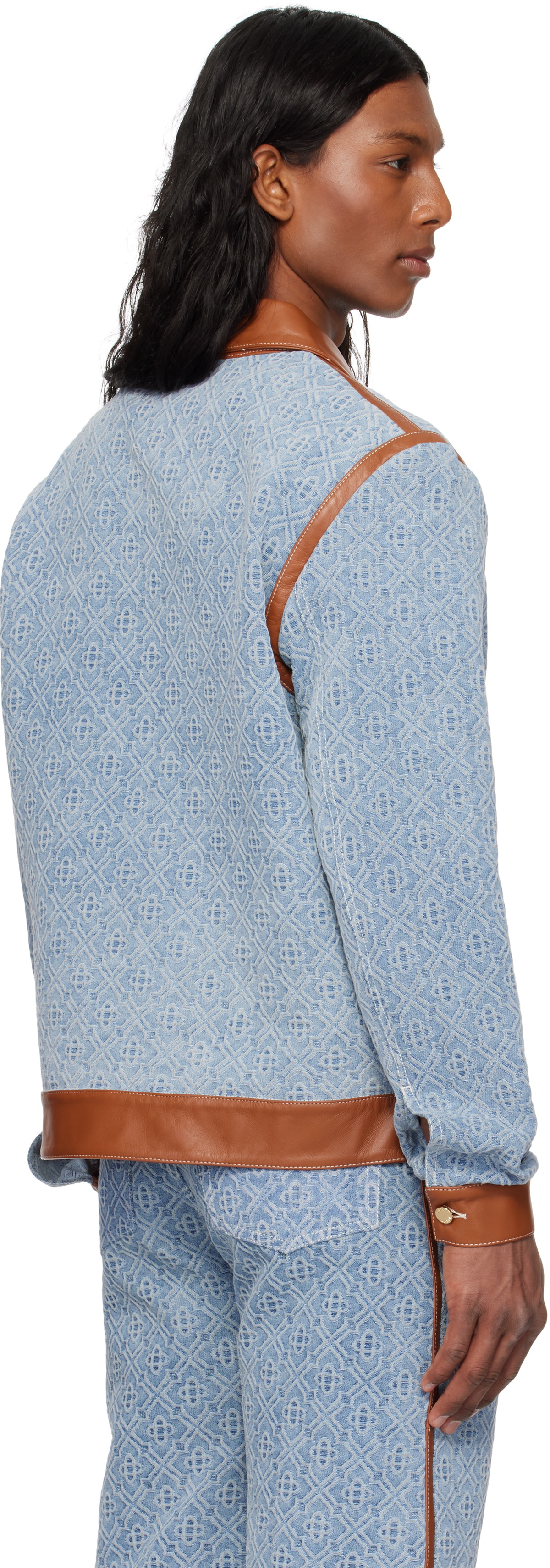 Casablanca Blue Monogram Denim Jacket