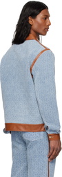 Casablanca Blue Monogram Denim Jacket