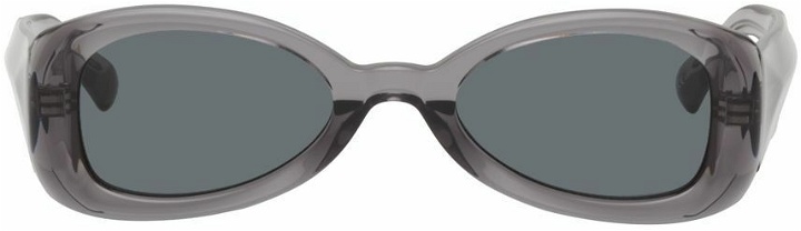Photo: Dries Van Noten Gray Linda Farrow Edition 204 Sunglasses