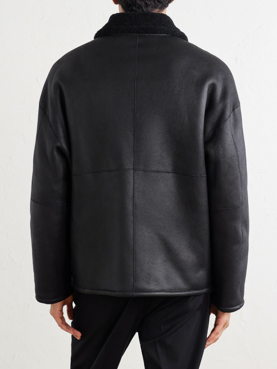 Auralee - Reversible Shearling Jacket - Black