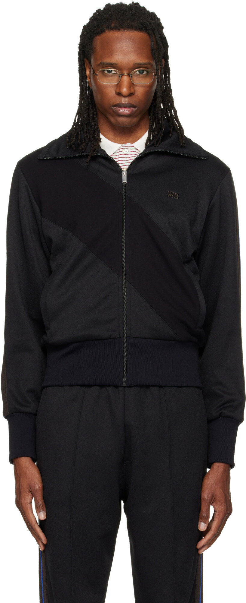 Wales Bonner Black Form Track Jacket