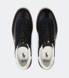 Polo Ralph Lauren Bedford suede-trimmed leather sneakers