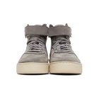 A-COLD-WALL* Grey Suede Rhombus Hi-Top Sneakers