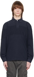 BOSS Navy Paneled Polo