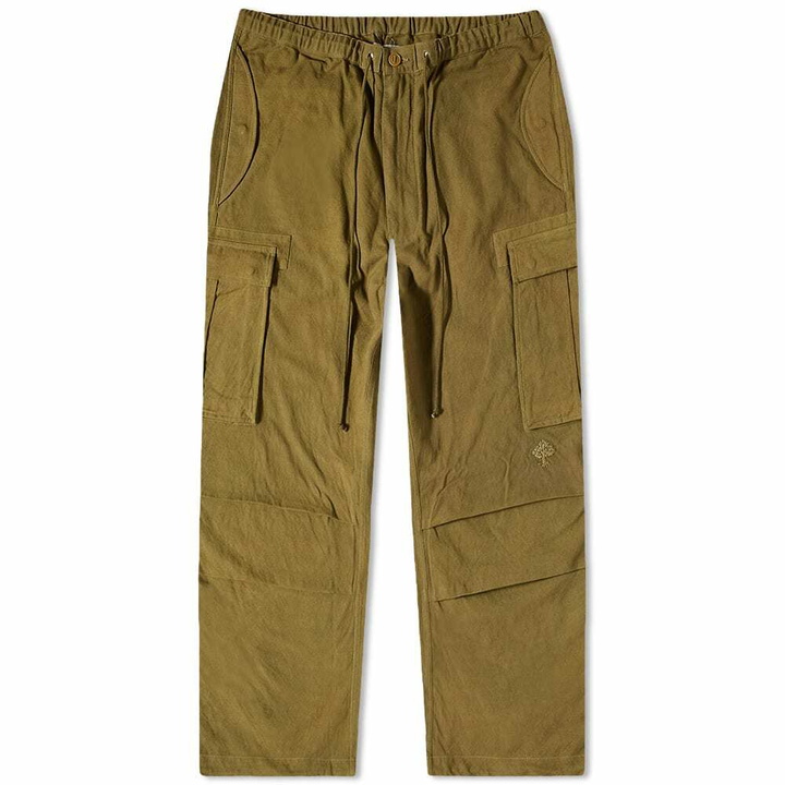 Photo: Story mfg. Men's Peace Cargo Pant in Khaki Slub