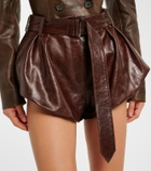Magda Butrym Belted leather shorts