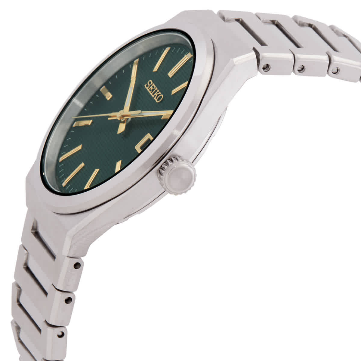 Seiko Quartz Green Dial Watch SUR601P1