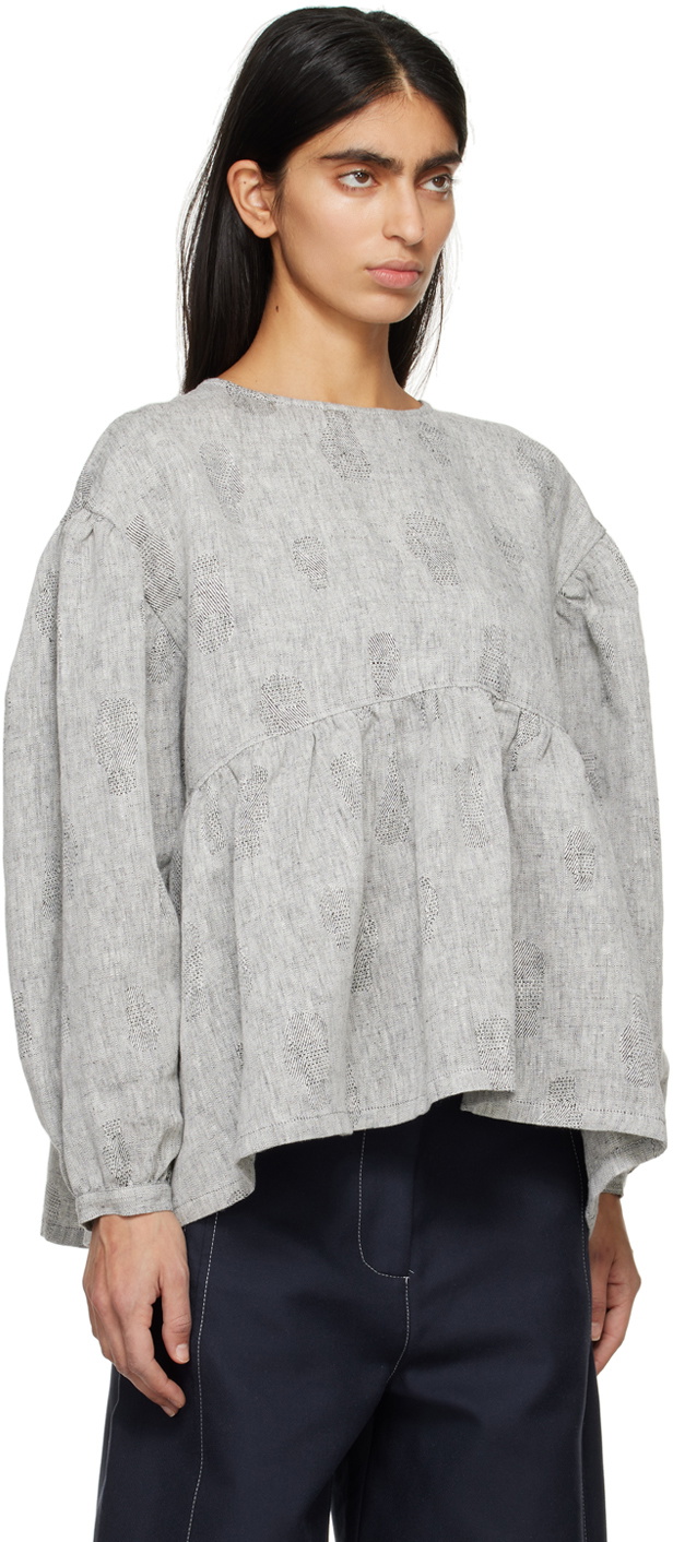 Henrik Vibskov Gray Bowl Blouse
