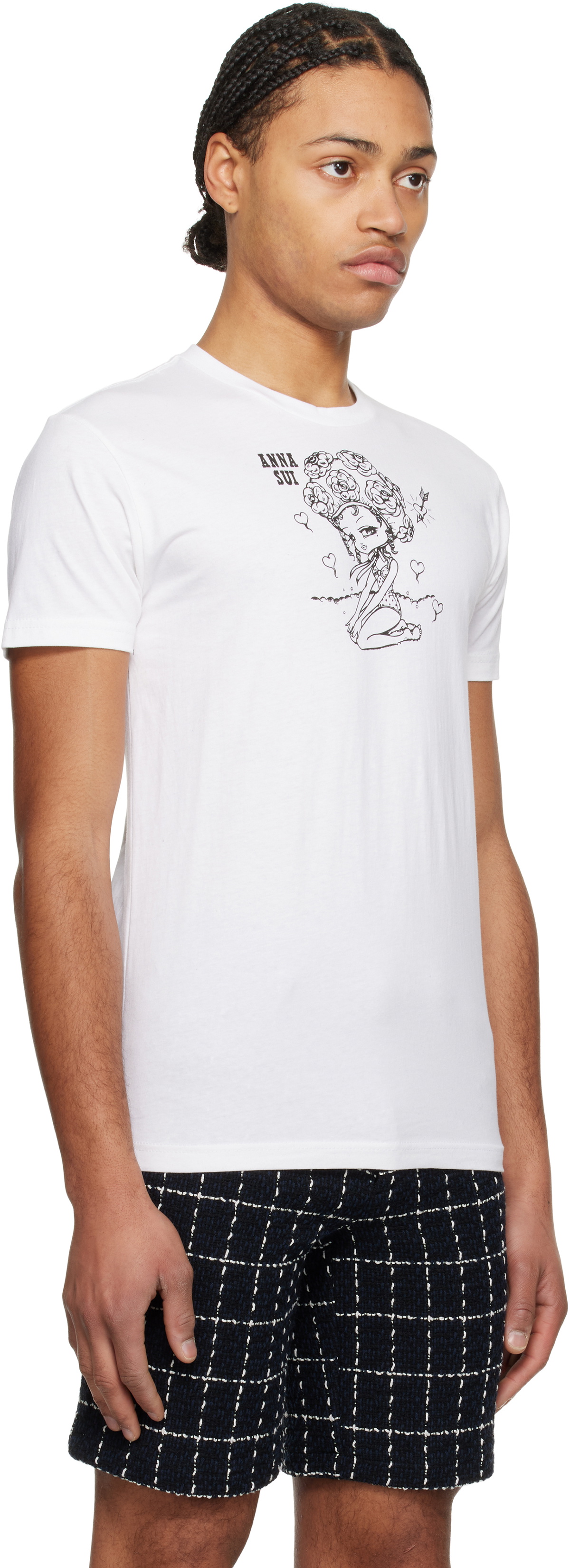 Anna Sui White Beach Girl Baby T-shirt